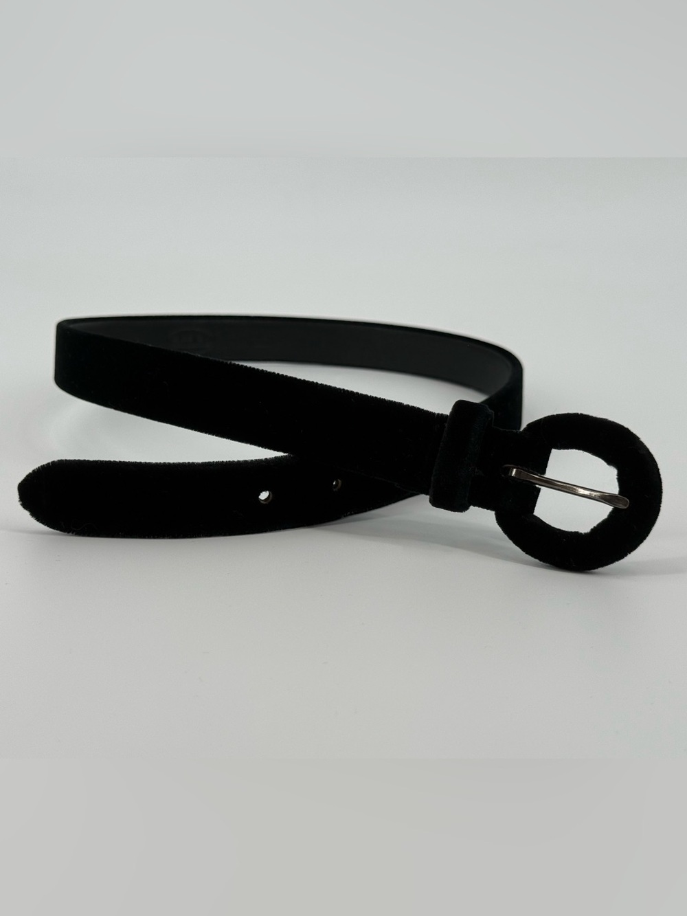 Talbots Black Velvet Ladies Belt S